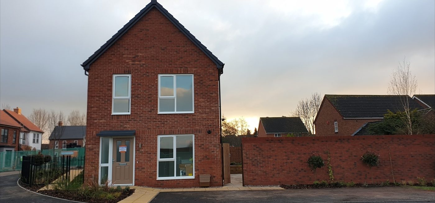 A newly completed detached home